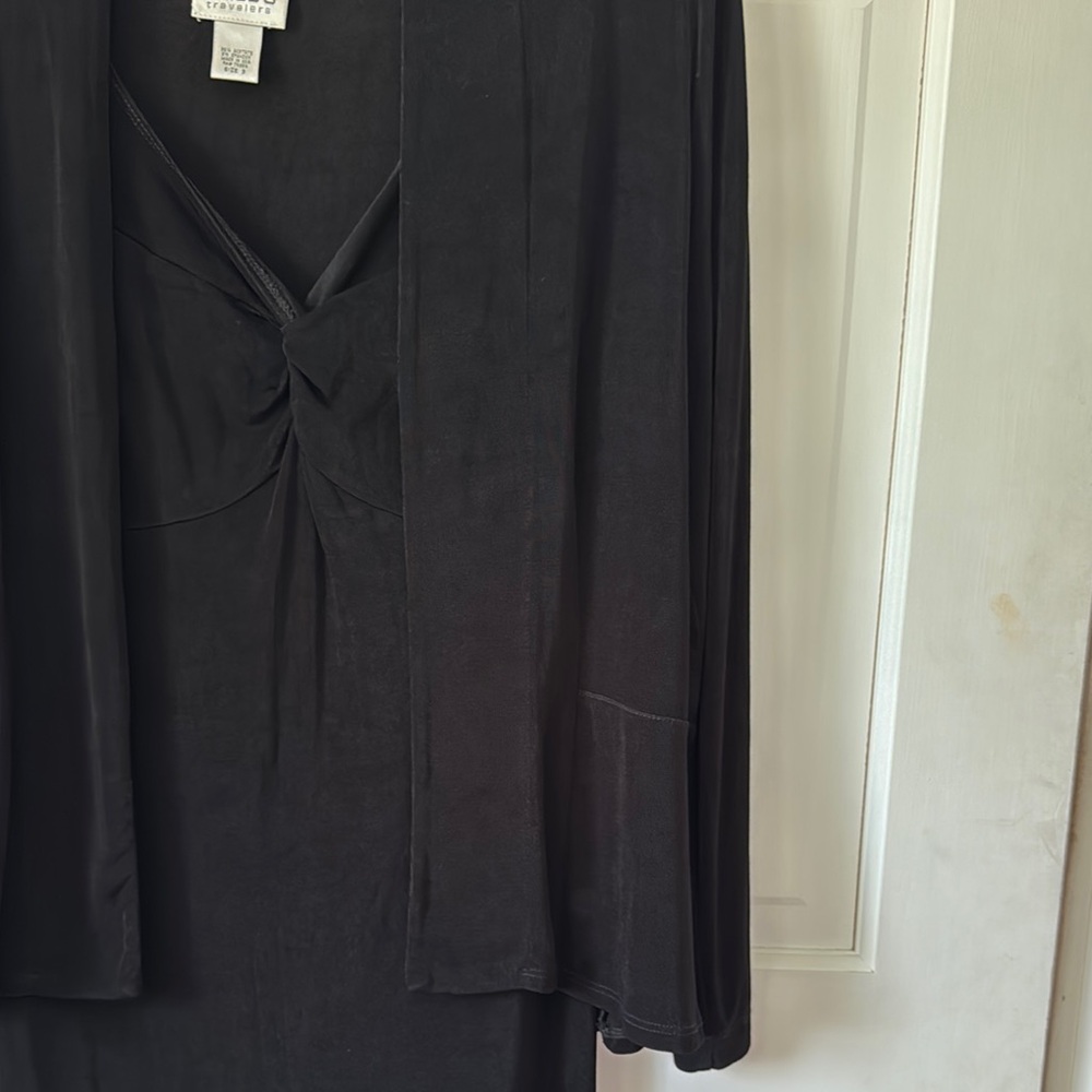 Chico's Travelers  Black Sleeveless Dress With Jacket.